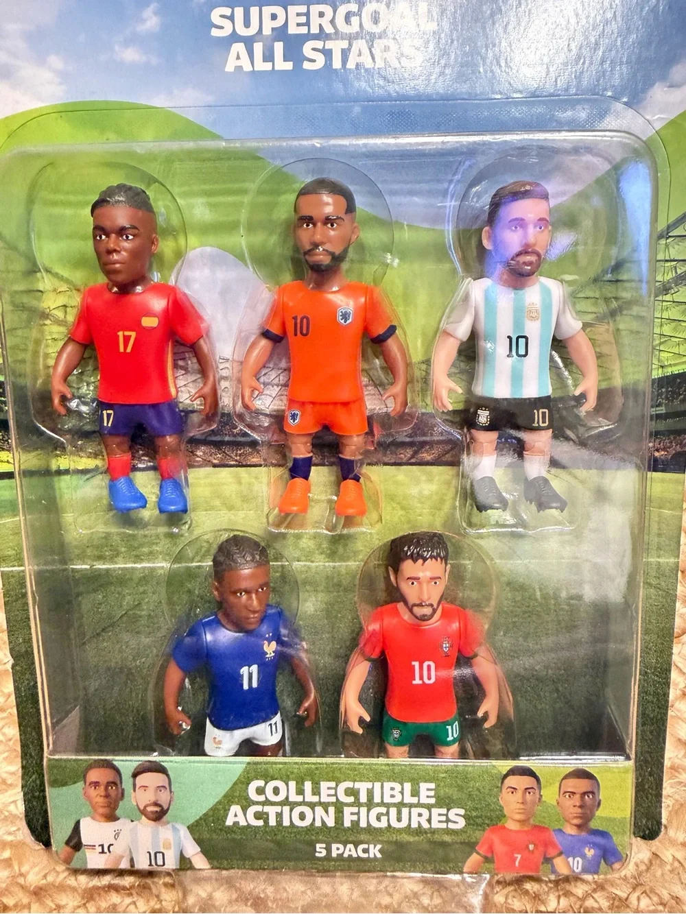 FIFA Supergoal All Stars Soccer 5 Figures Messi Williams Depay Olise Silva NEW